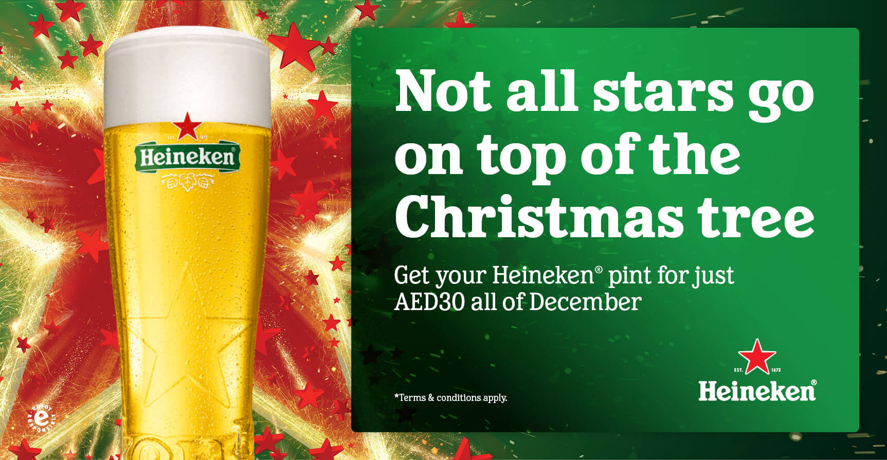 Heineken Pint for just AED30